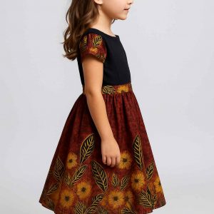 Girls flare dress side 2