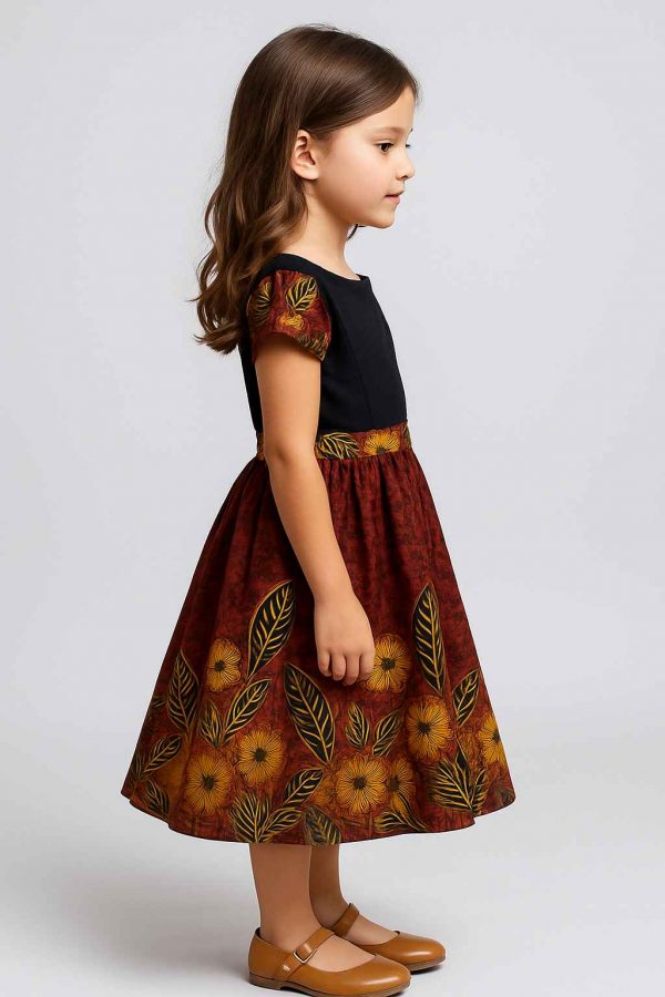 Girls flare dress side 2