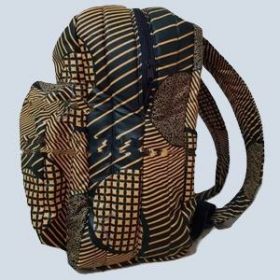 Side view showing structure and fabric design of the modest bag