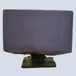 Handmade navy blue monitor cover dust protector front view Uganda
