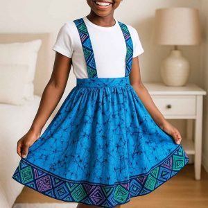 girls suspender skirt kitenge model 2025