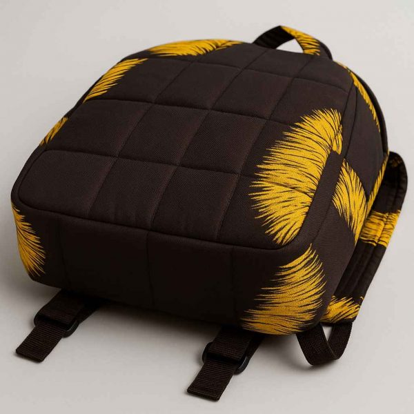 Bottom view of handmade Kitenge kids’ backpack