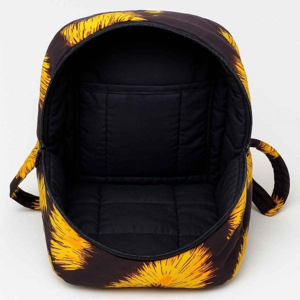 Interior view of handmade Kitenge kids’ backpack