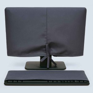 Bottom view of handmade monitor and keyboard cover set