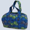 Front view of diamond-patterned Kitenge shoulder carry bag from Uganda