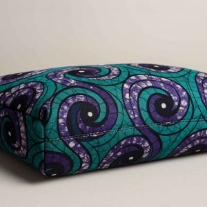 Bottom view of handmade African kitenge tote bag