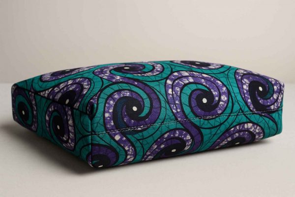Bottom view of handmade African kitenge tote bag