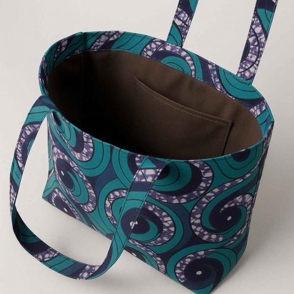 kitenge tote bag interior studio clean 2025