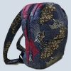 Front view of small handmade Kitenge backpack from Uganda
