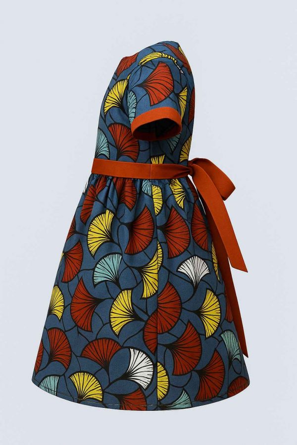 Side view of handmade Kitenge girls’ dress