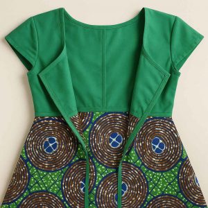 Interior view of African Kitenge modest flare dress
