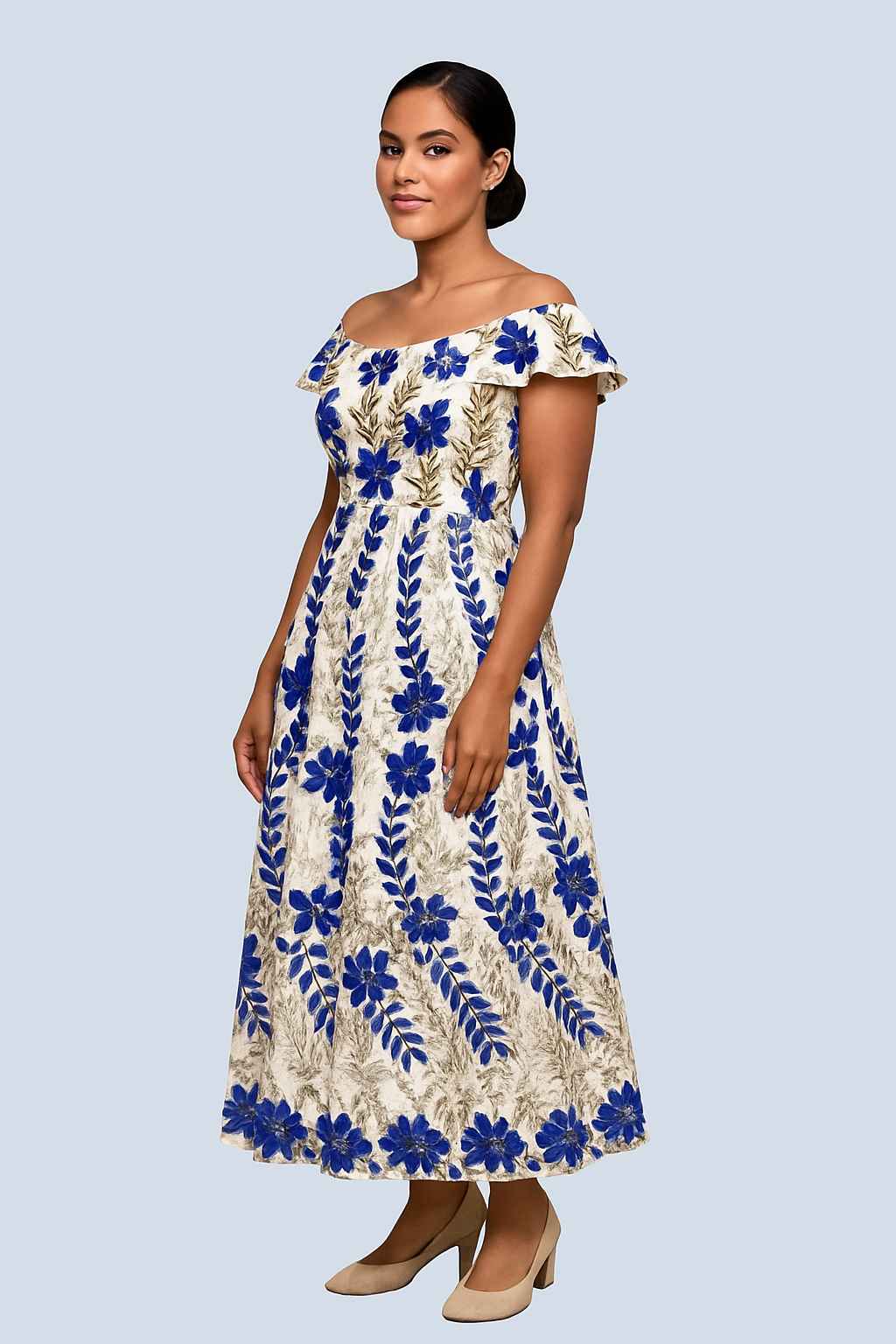 Royal Bloom Girls Dress worn at formal church event