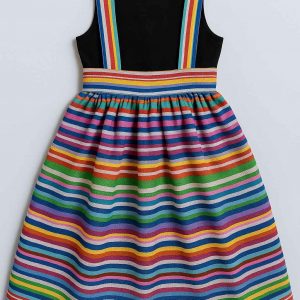 Top-down view of handmade girls’ suspender skirt