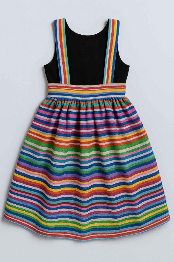 Top-down view of handmade girls’ suspender skirt