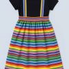 Front view of handmade girls’ suspender skirt