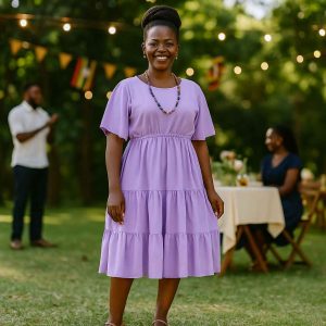 faithful tiered midi dress lifestyle 2025