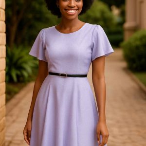 lavender bloom midi dress lifestyle 2025