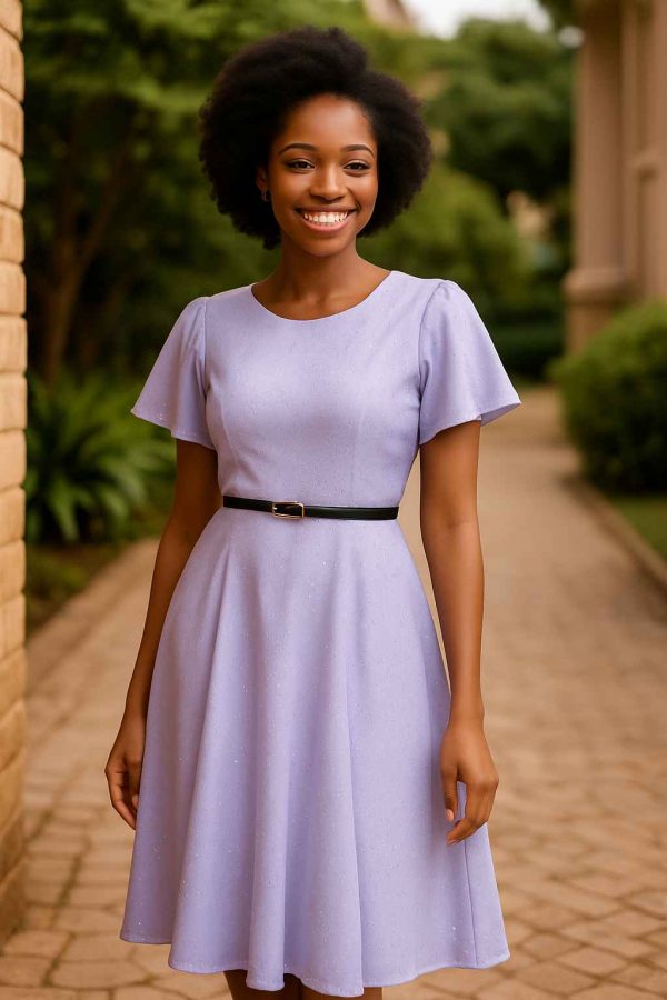 lavender bloom midi dress lifestyle 2025